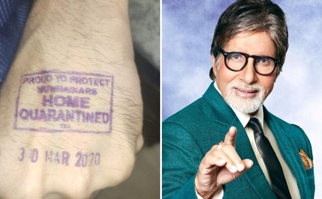Latest Corona Update: Bollywood Star Amitabh Bachchan got Stamp on his Hand