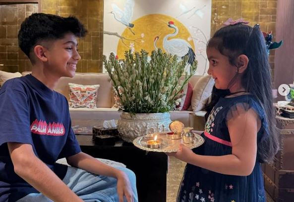 Shilpa Shettys kids Viaan and Samisha celebrating Bhai Dhooj together is cutest thing on internet